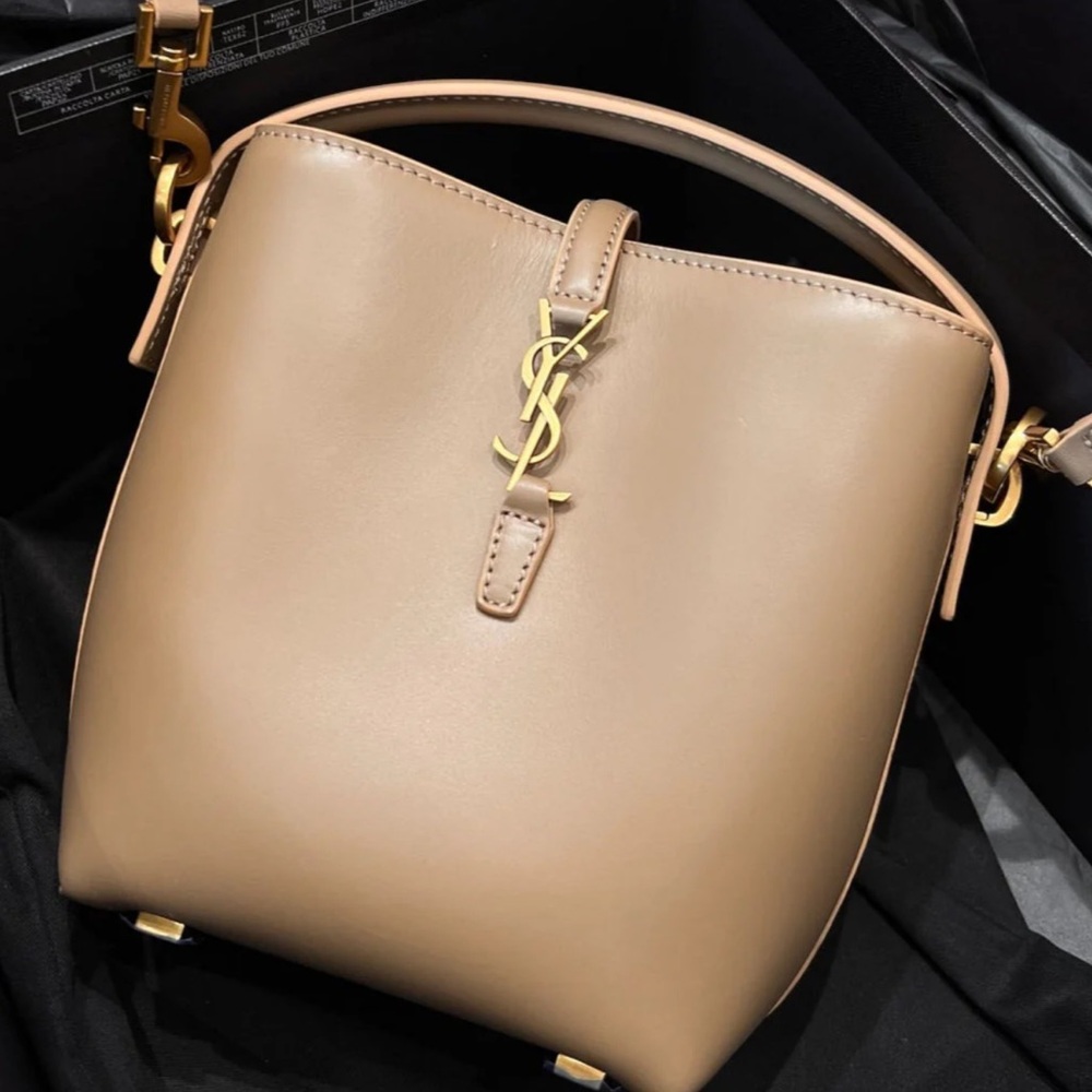 Yves Saint Laurent Beige Leather Shoulder Bag